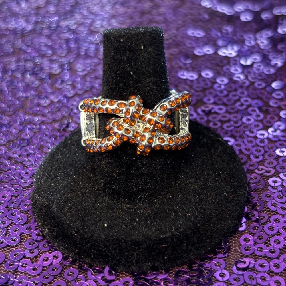 paparazzi Orange Crystal Knot Ring